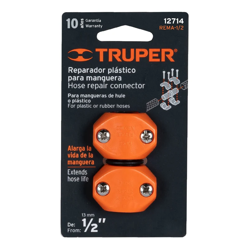 CONECTOR PLÁSTICO Y REPARADOR TRUPER DE 1/2"