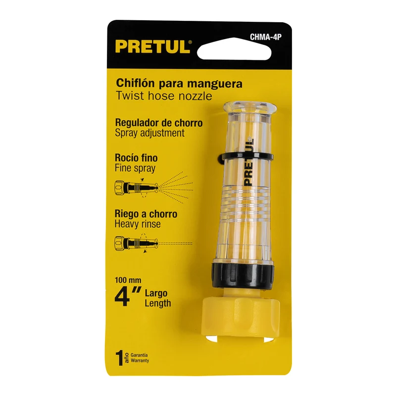 CHIFLÓN 4" (10 CM) DE PLÁSTICO PARA MANGUERA, PRETUL