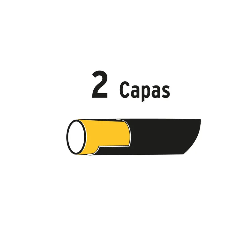 MANGUERA VERDE 1/2" 2 CAPAS 10M PRETUL, CONEXIONES PLÁSTICAS