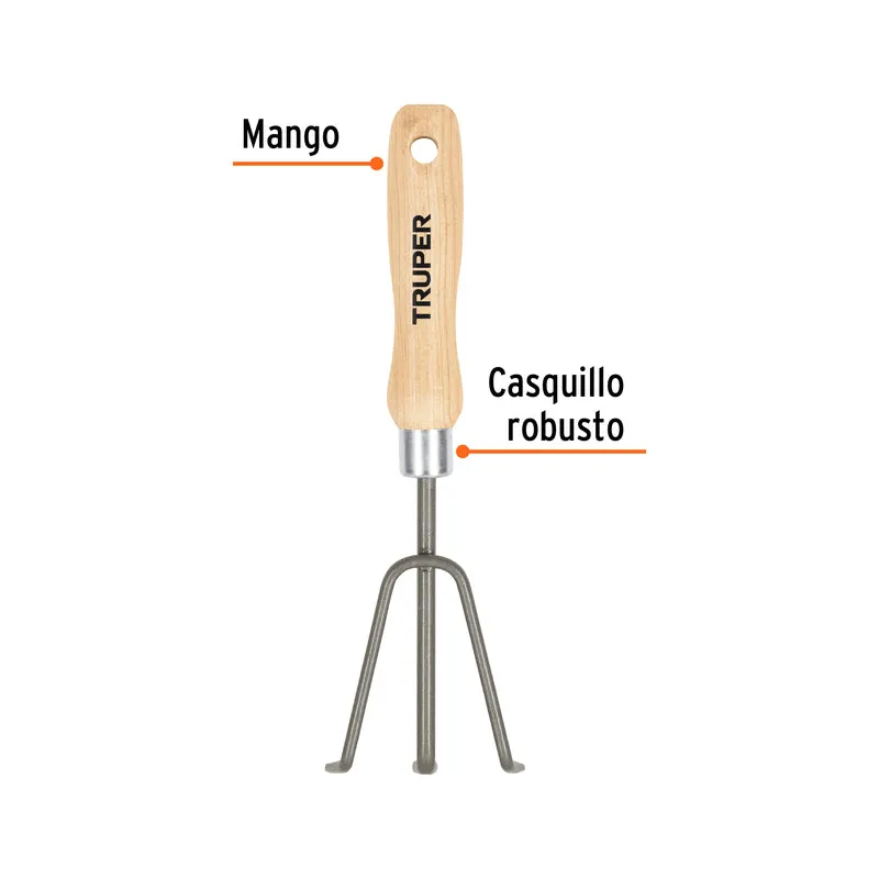 CULTIVADOR PARA JARDÍN TRUPER, MANGO DE 6" (15 CM)