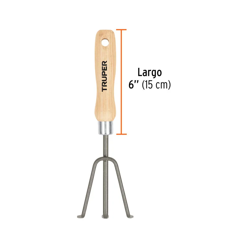 CULTIVADOR PARA JARDÍN TRUPER, MANGO DE 6" (15 CM)