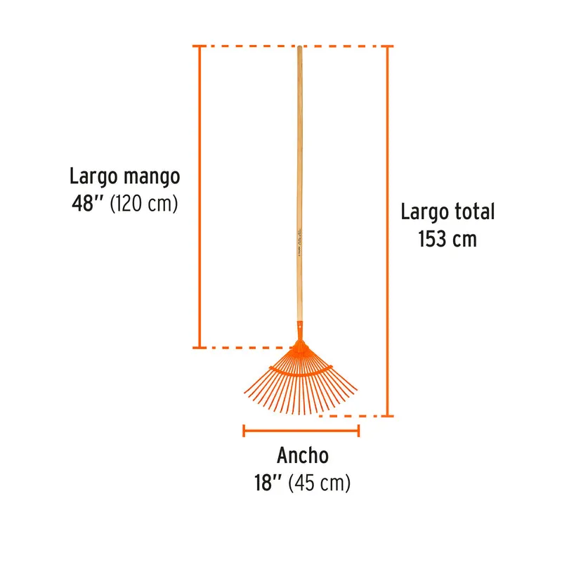 ESCOBA METÁLICA, 22 DIENTES PLANOS TRUPER