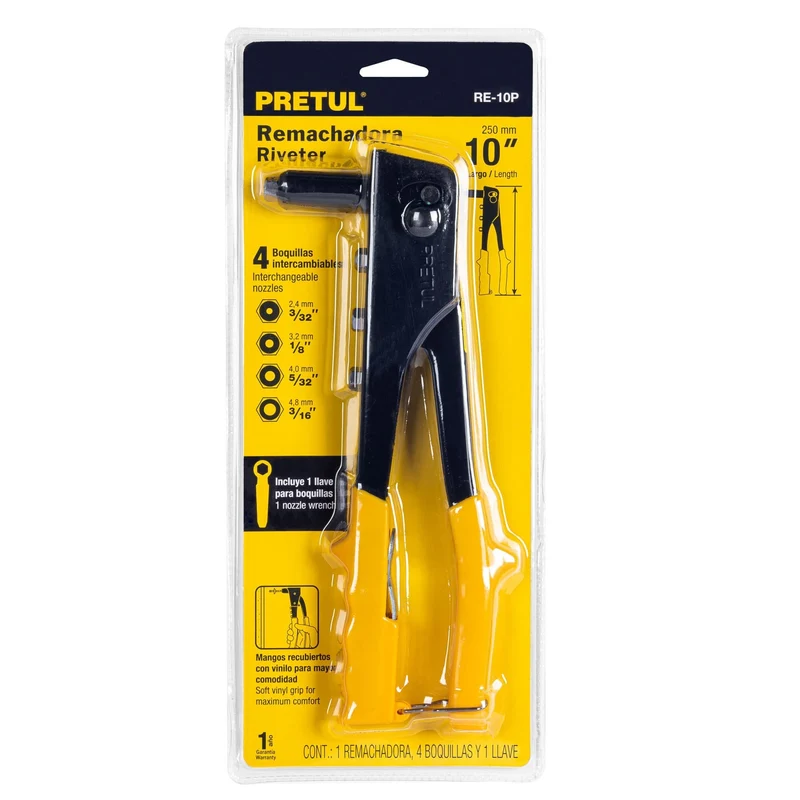 REMACHADORA PRETUL TRUPER DE 10" (25 CM) CILINDRO FABRICADO EN ACERO TEMPLADO
