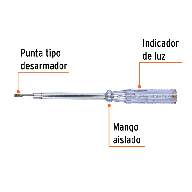 PROBADOR DE CIRCUITOS TRUPER 19 CM DE CORRIENTE ALTERNA