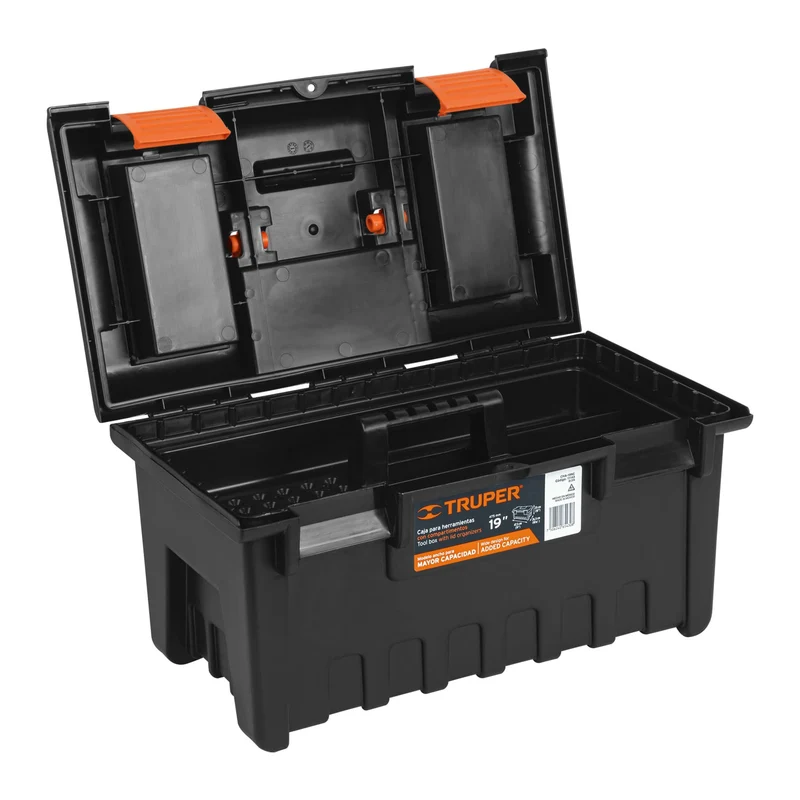 CAJA PARA HERRAMIENTA TRUPER DE 19" (48 CM) CON COMPARTIMENTOS