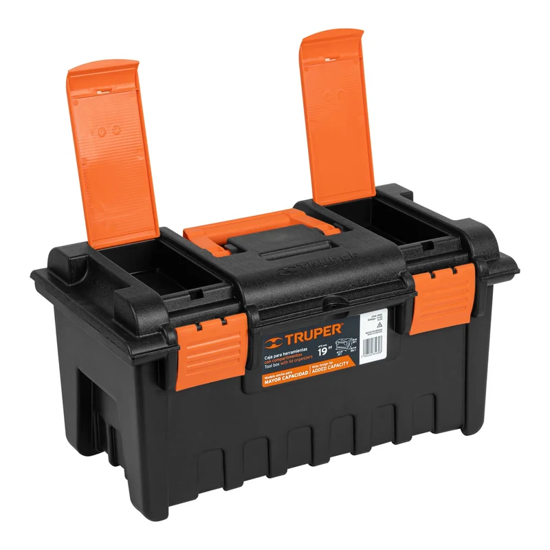 CAJA PARA HERRAMIENTA TRUPER DE 19" (48 CM) CON COMPARTIMENTOS