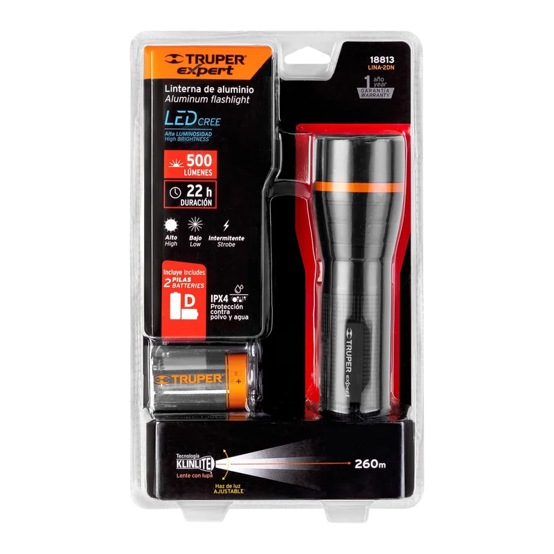 LINTERNA DE ALUMINIO LED CREE TRUPER 500 LM