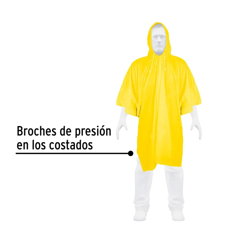 PONCHO O CAPA TRUPER MANGA LIGERO PRETUL DE 100% PVC