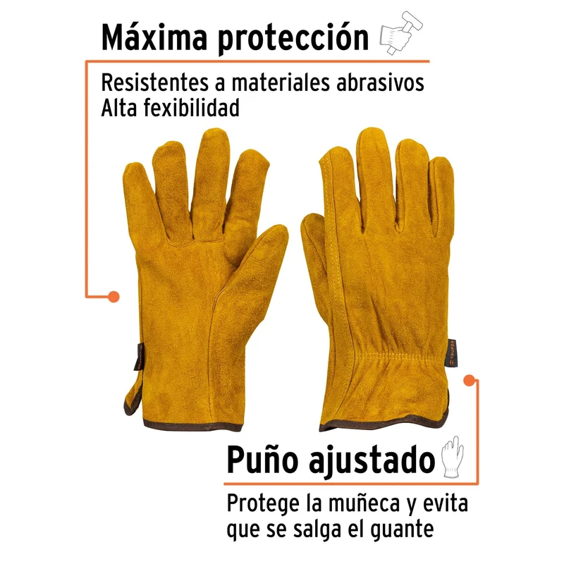 GUANTES TRUPER DE CARNAZA USOS GENERALES TALLA GRANDE