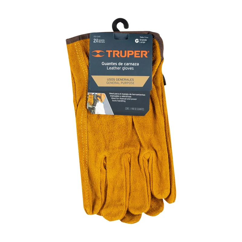 GUANTES TRUPER DE CARNAZA USOS GENERALES TALLA GRANDE
