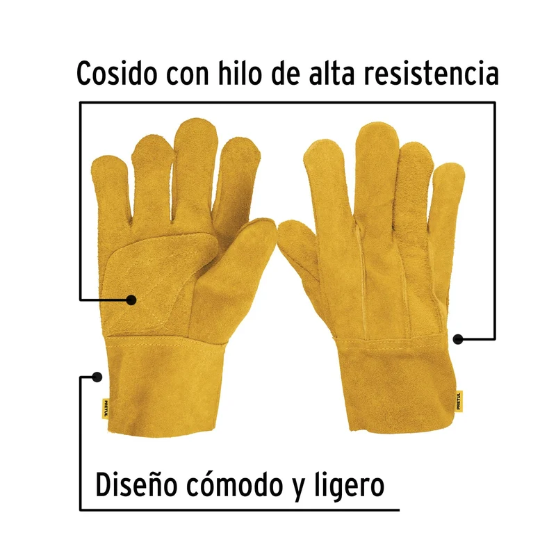 GUANTES PRETUL TRUPER DE CARNAZA CORTOS