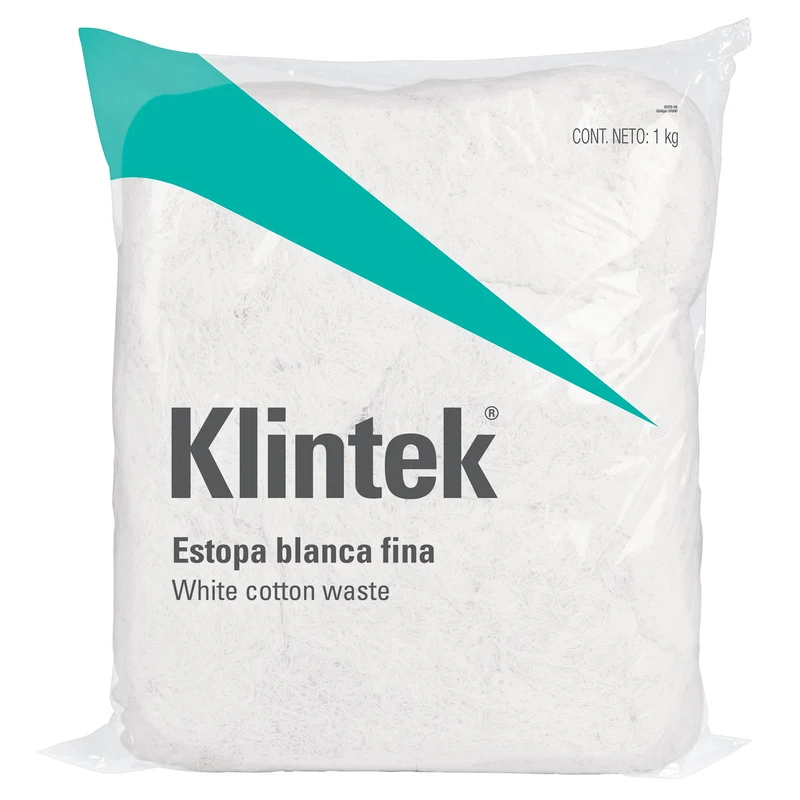 BOLSA DE ESTOPA KLINTEK TRUPER DE 1 KG COLOR BLANCA