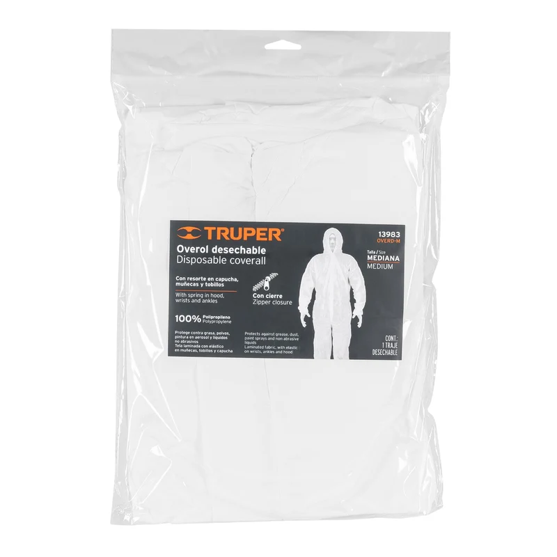 OVEROL DESECHABLE TRUPER, TALLA MEDIANA