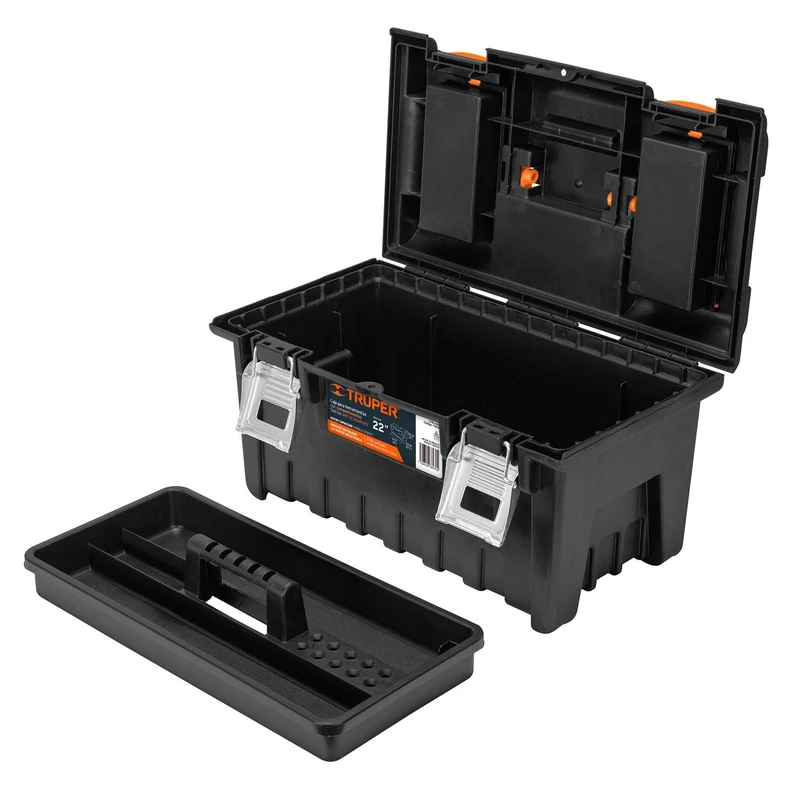 CAJA PARA HERRAMIENTA TRUPER DE 22" (56 CM) CON COMPARTIMENTOS