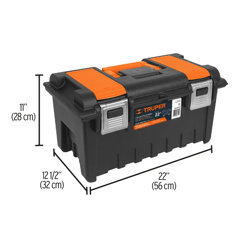 CAJA PARA HERRAMIENTA TRUPER DE 22" (56 CM) CON COMPARTIMENTOS