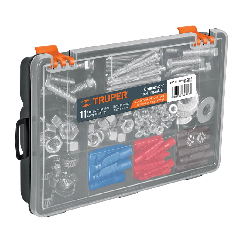 ORGANIZADOR TRUPER DE 9" CON 11 COMPARTIMENTOS