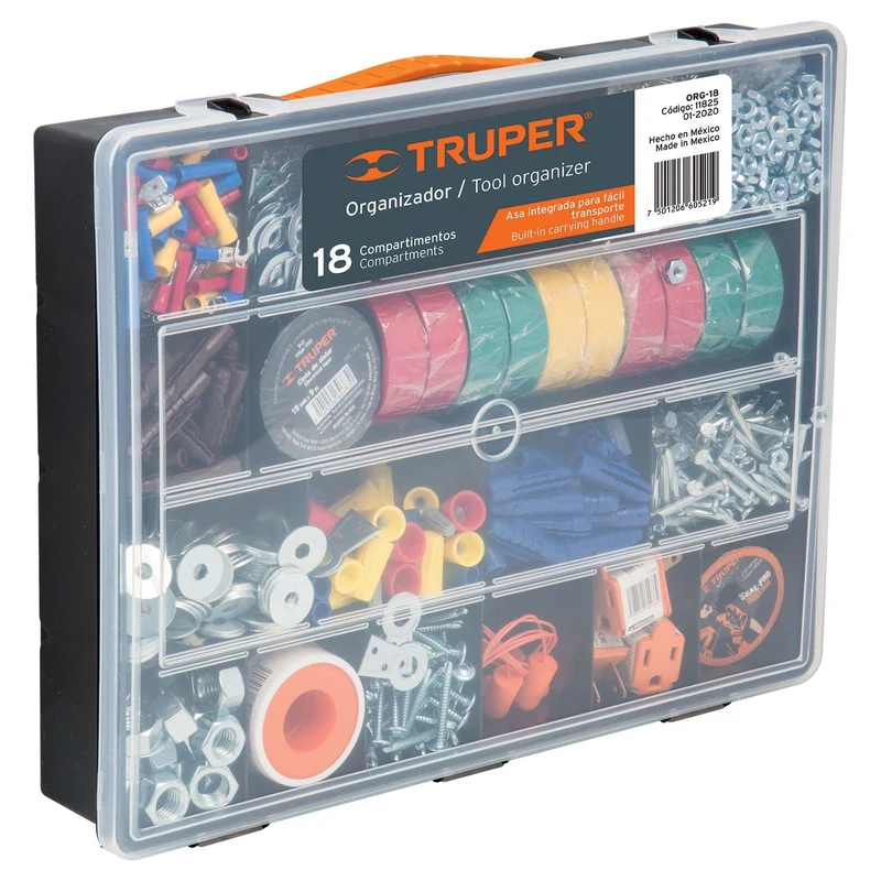 ORGANIZADOR TRUPER DE 14" CON 18 COMPARTIMENTOS