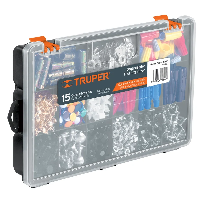 ORGANIZADOR TRUPER DE 11" CON 15 COMPARTIMENTOS