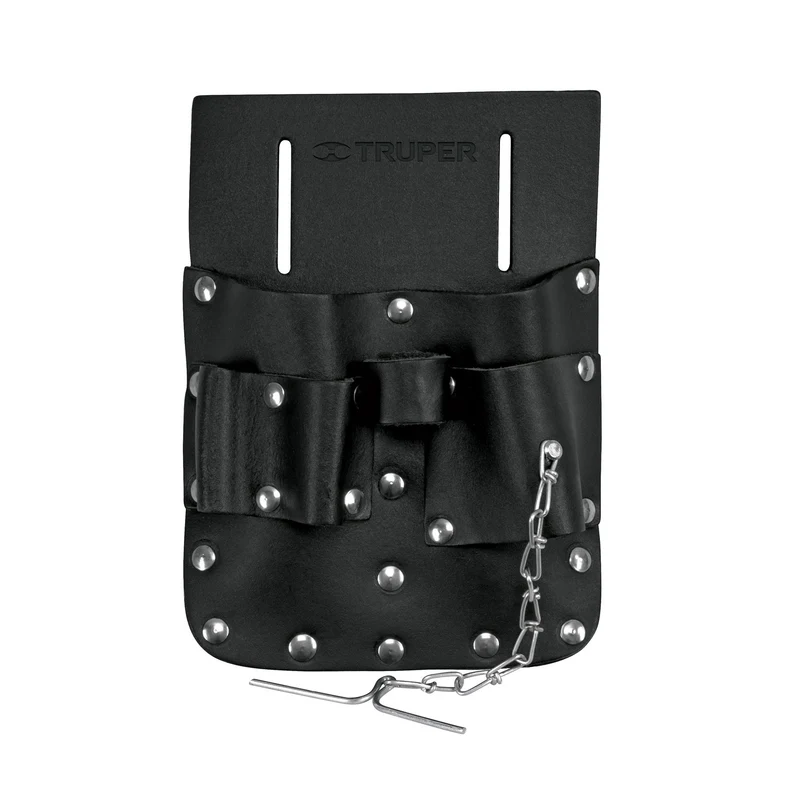 PORTA HERRAMIENTAS DE CUERO TRUPER CON 7 COMPARTIMENTOS