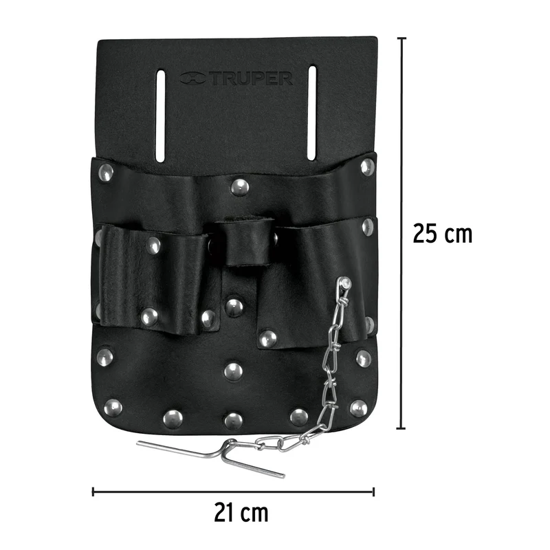 PORTA HERRAMIENTAS DE CUERO TRUPER CON 7 COMPARTIMENTOS