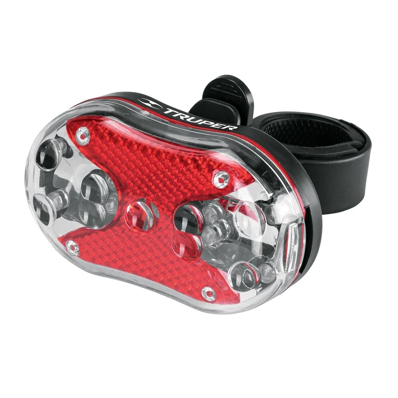 LINTERNA TRASERA PARA BICICLETA TRUPER DE 9 LEDS 2 PILAS AAA