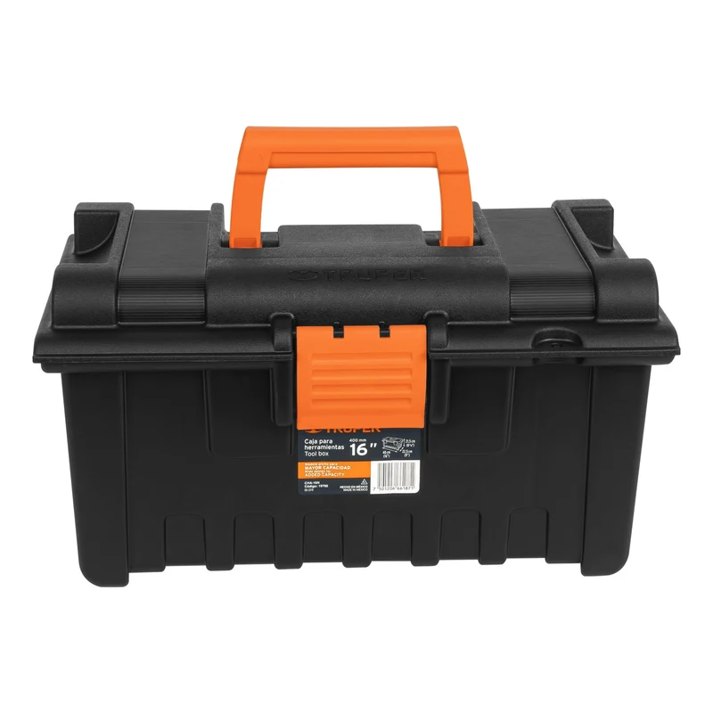 CAJA PARA HERRAMIENTA TRUPER DE 16" 40 CM SIN COMPARTIMENTOS