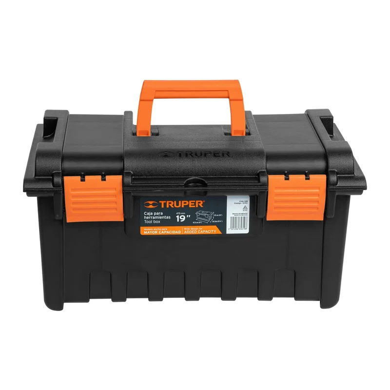 CAJA PARA HERRAMIENTA TRUPER DE 19" 48 CM SIN COMPARTIMENTOS