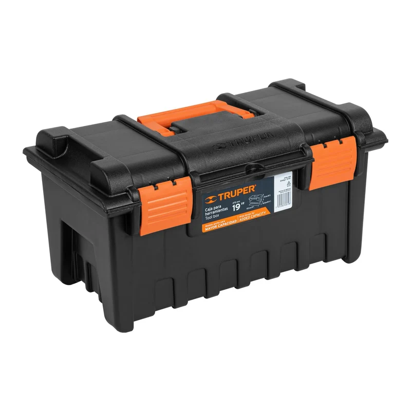 CAJA PARA HERRAMIENTA TRUPER DE 19" 48 CM SIN COMPARTIMENTOS
