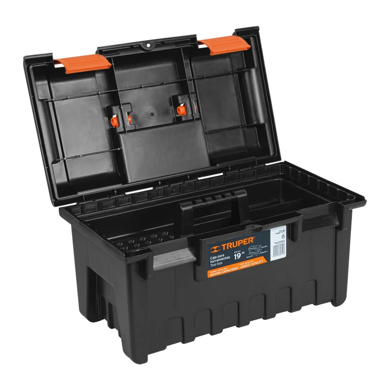 CAJA PARA HERRAMIENTA TRUPER DE 19" 48 CM SIN COMPARTIMENTOS