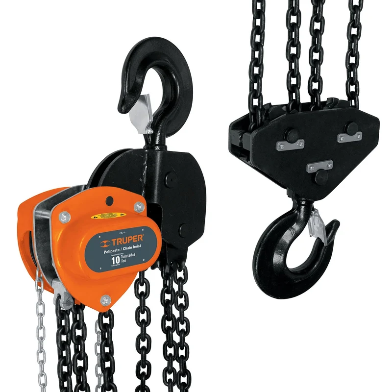APAREJO DE CADENA TRUPER DE 10 TONELADAS GANCHOS CON GIRO DE 360°