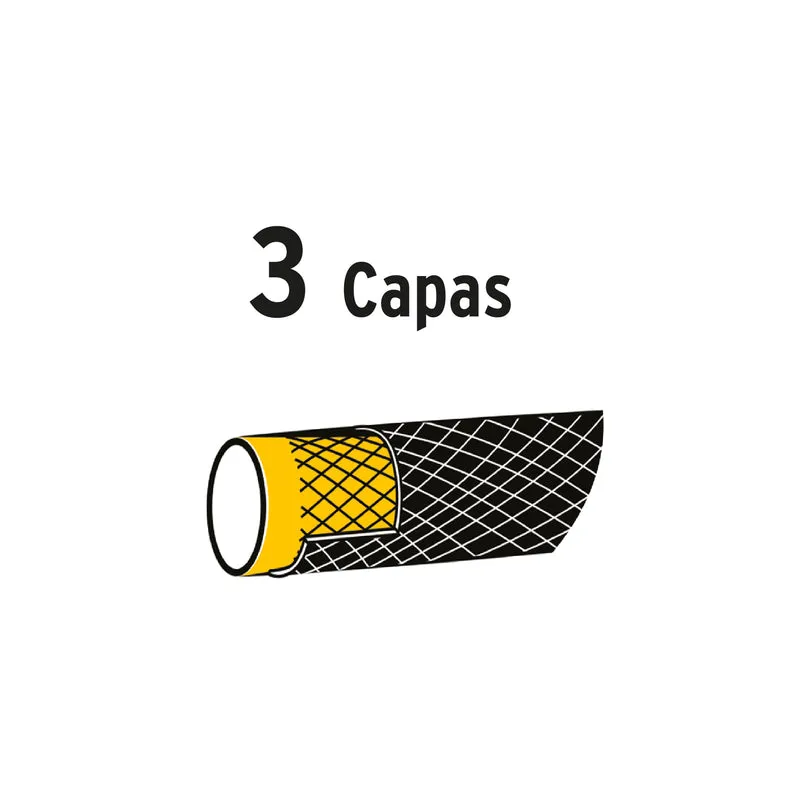MANGUERA 1/2" REFORZADA PRETUL DE 15 METROS CON 3 CAPAS