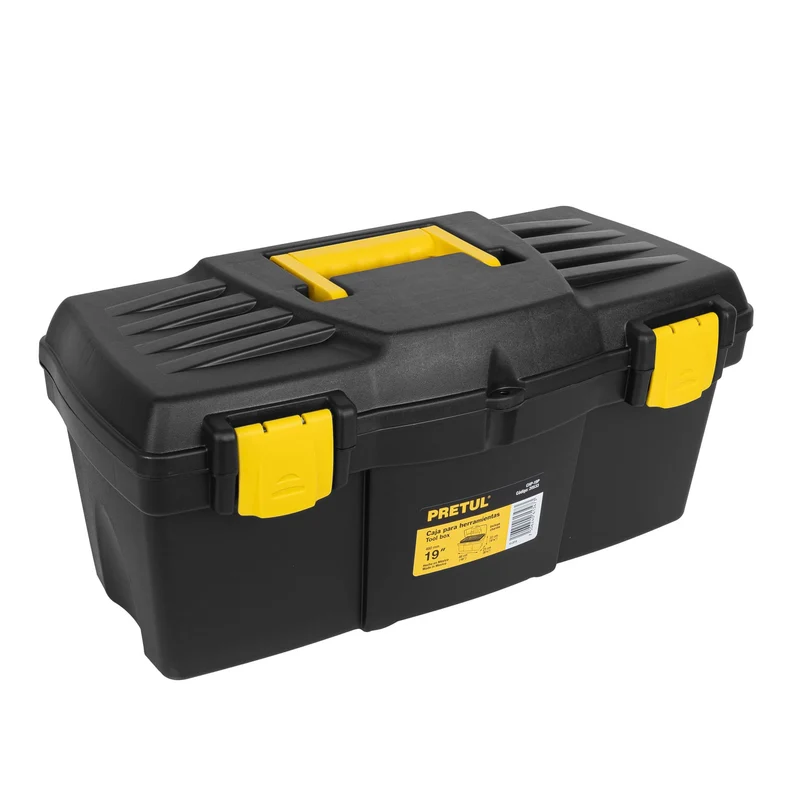 CAJA PARA HERRAMIENTA PLÁSTICA PRETUL 19" (48 CM) SIN COMPARTIMENTOS