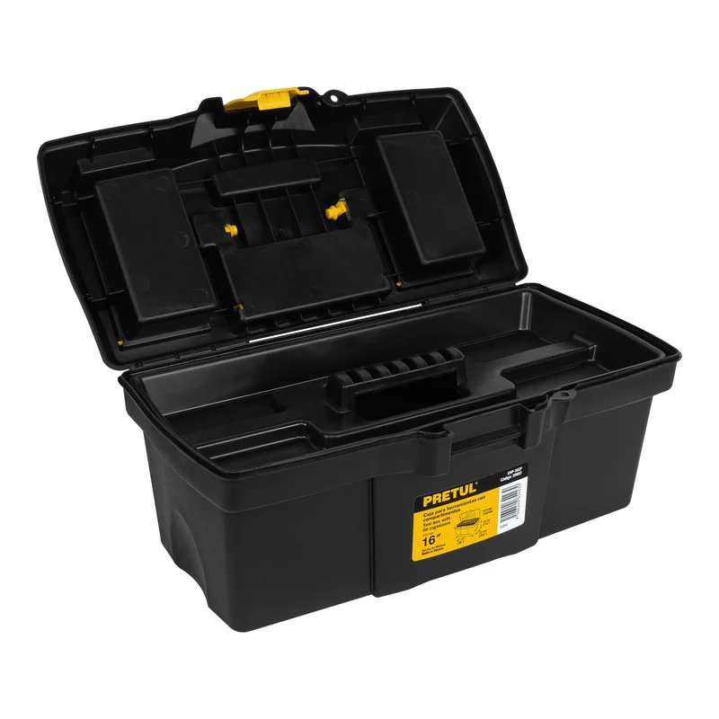 CAJA PARA HERRAMIENTA PLÁSTICA PRETUL 16" (41 CM) CON COMPARTIMENTOS