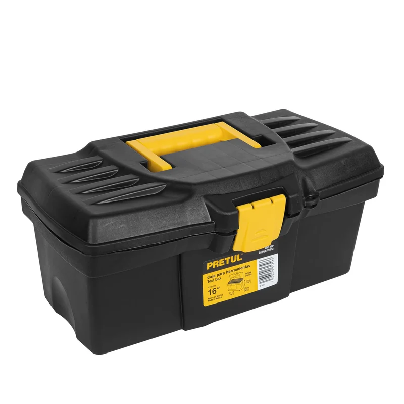CAJA PARA HERRAMIENTA PLÁSTICA PRETUL 16" (41CM) SIN COMPARTIMENTOS