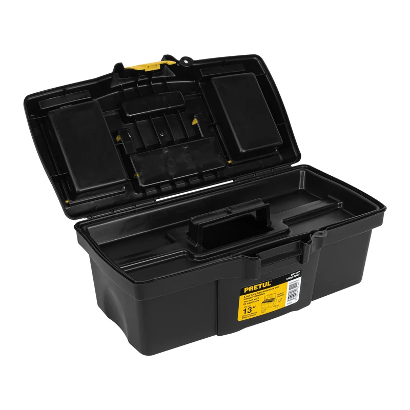 CAJA PARA HERRAMIENTA PLÁSTICA PRETUL 13" (33CM) CON COMPARTIMENTOS
