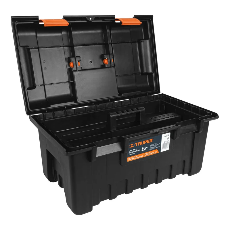 CAJA PARA HERRAMIENTA TRUPER DE 22" (56 CM) SIN COMPARTIMENTOS