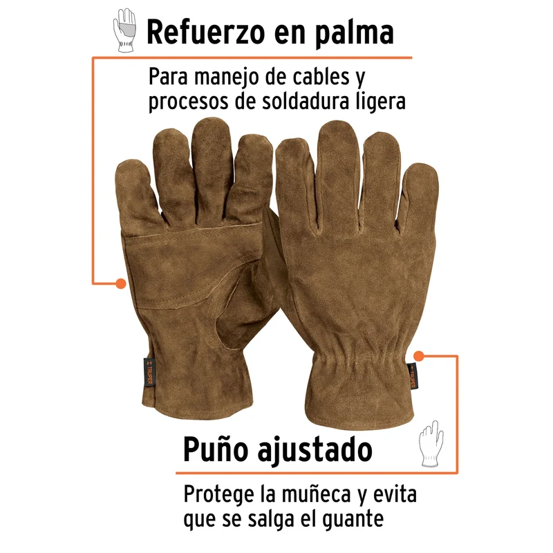 GUANTES DE CARNAZA PREMIUM TRUPER PARA ELECTRICISTA