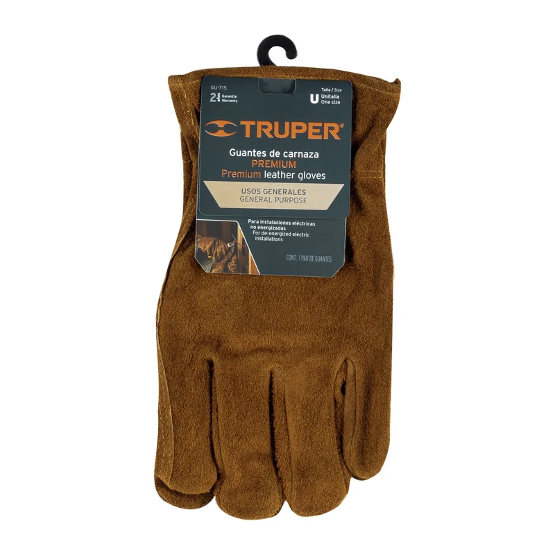 GUANTES DE CARNAZA PREMIUM TRUPER PARA ELECTRICISTA