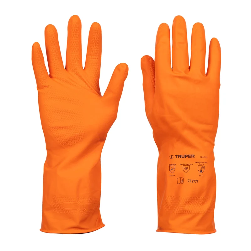GUANTES DE LÁTEX TRUPER PARA LIMPIEZA, TAMAÑO M