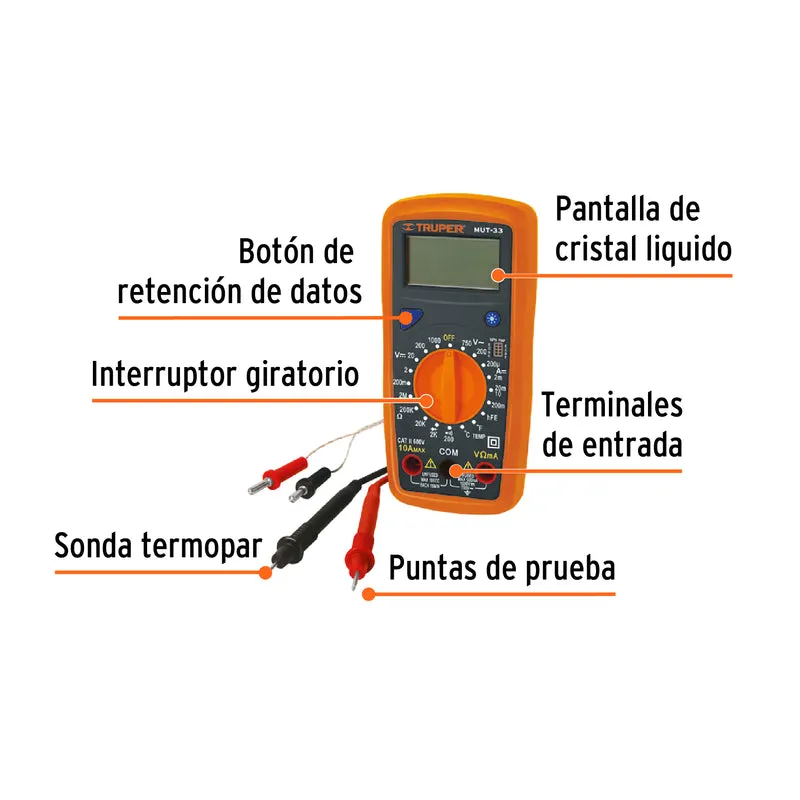 MULTIMETRO DIGITAL JUNIOR TRUPER