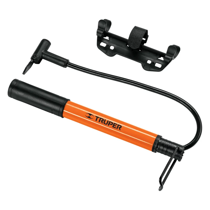INFLADOR MINI TRUPER CON SOPORTE PARA BICICLETA