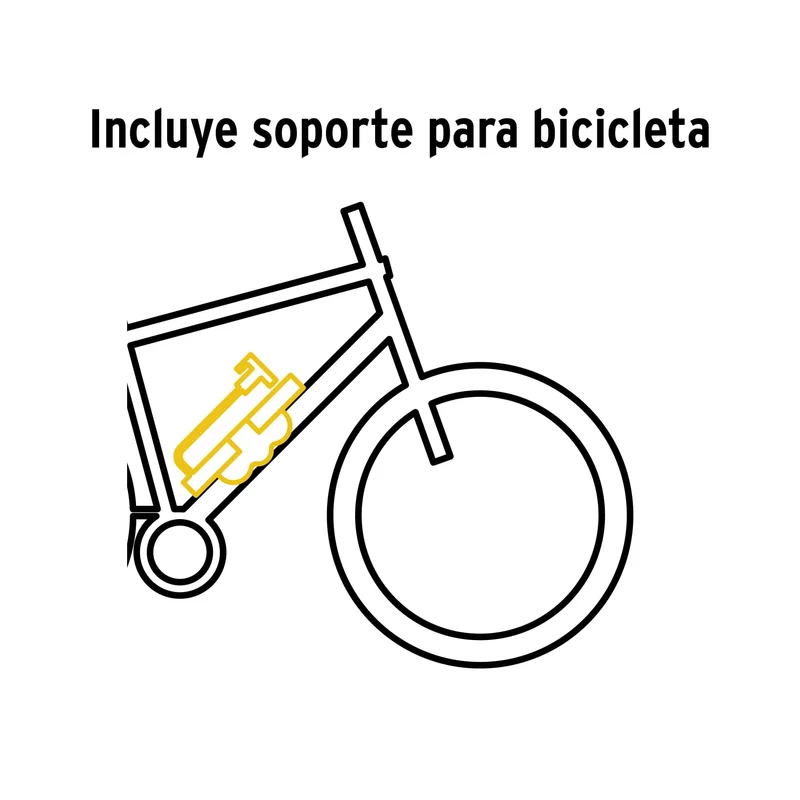 INFLADOR MINI TRUPER CON SOPORTE PARA BICICLETA