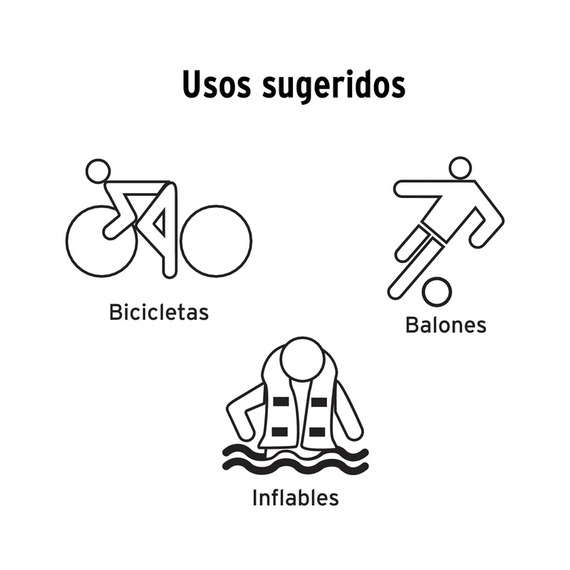 INFLADOR MINI TRUPER CON SOPORTE PARA BICICLETA