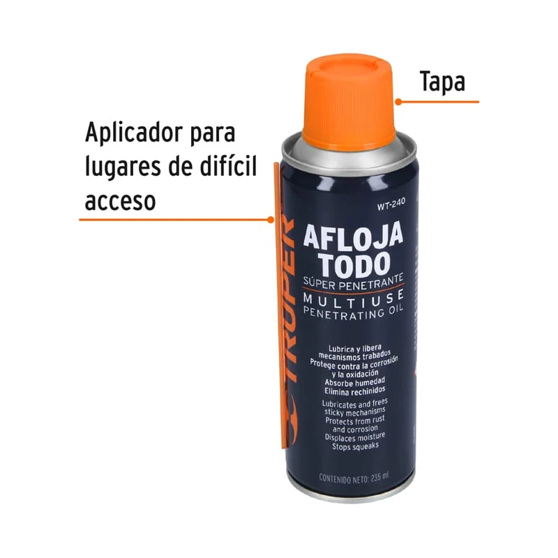 ACEITE AFLOJATODO EN AEROSOL TRUPER CON APLICADOR
