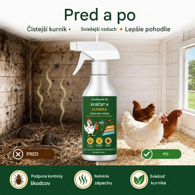 🐔🌿【2 u 1 sprej protiv mirisa i insekata za kokošinjac】✨ Jedno prskanje neutralizira mirise i odbija insekte, ostavljajući vaš kokošinjac svježijim!-HR