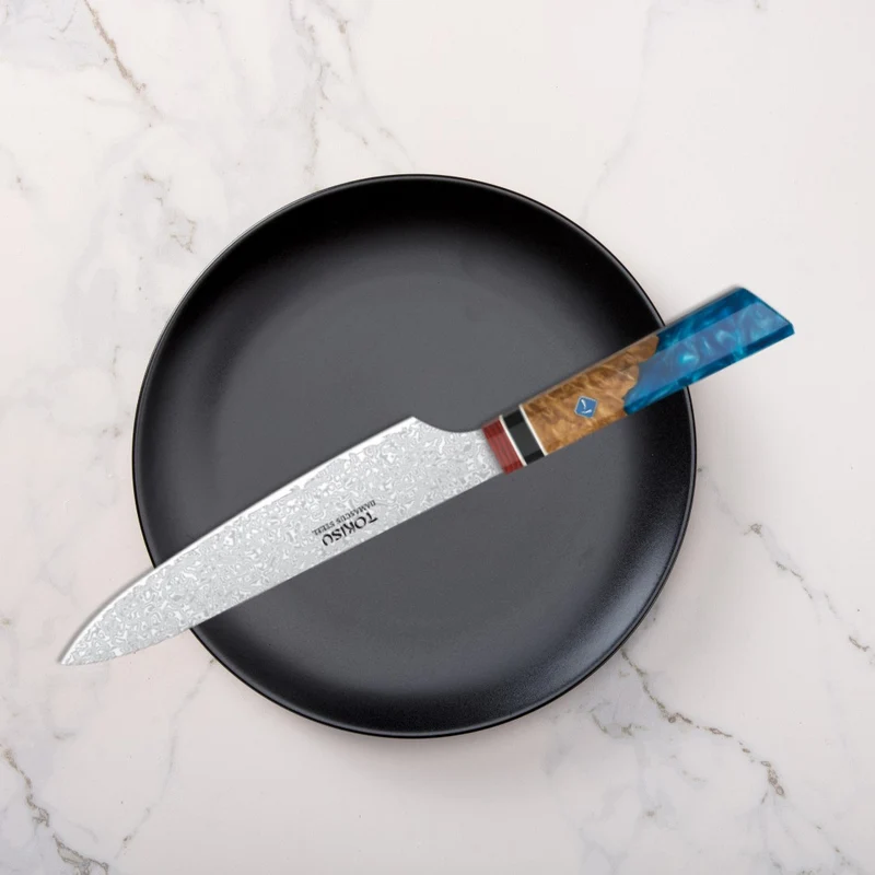 Cuchillo Cocina Profesional TOKYSU - Cuchillos Cocina Japones SMALL GYUTO de Acero DAMASCO 67 capas