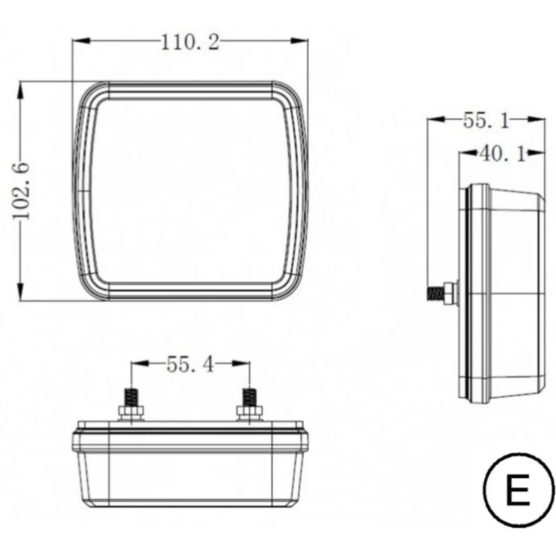 Kit de luces inalámbricas para remolque de 12 V con soporte magnético y conector de 7 polos.