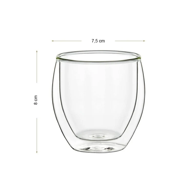 Set 4 Vasos doble Cristal de 150 ml