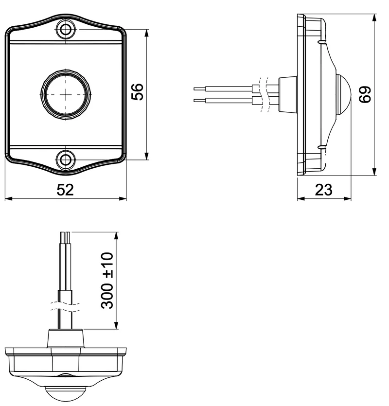 Interruptor con sensor de movimiento PIR Horpol / Salida máxima de 50 W