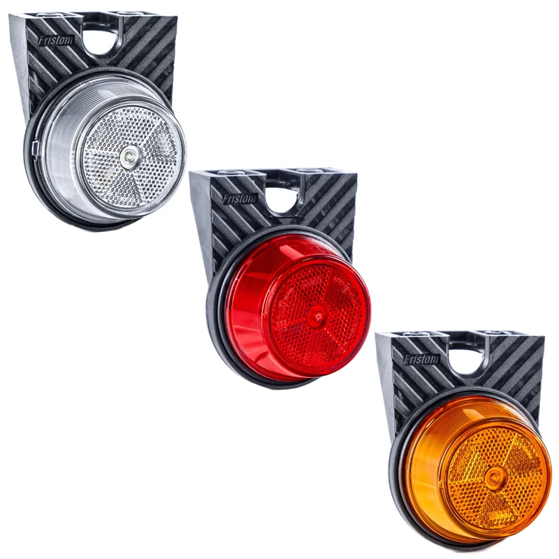 Luces de posición LED redondas Fristom FT-059 con reflector y soporte